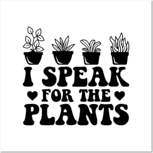 I Speak For Plants Groovy Earth Day Posters and Art